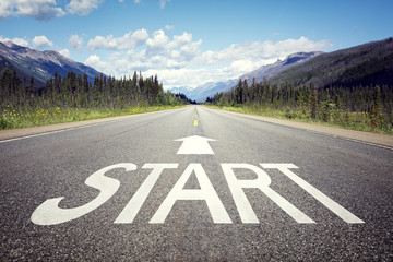 Start line on the highway