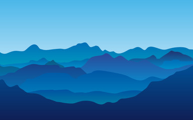 Fototapeta na wymiar Mountain backdrop, vector Illustration