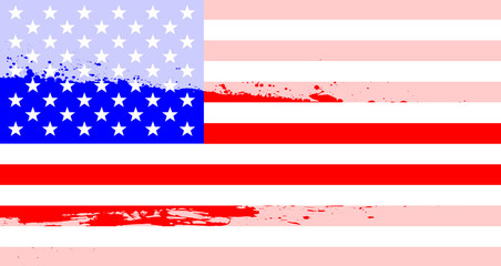 USA Flag Splash