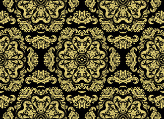 Seamless classic golden pattern. Traditional orient ornament