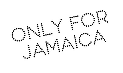 Only For Jamaica rubber stamp. Grunge design with dust scratches. Effects can be easily removed for a clean, crisp look. Color is easily changed.