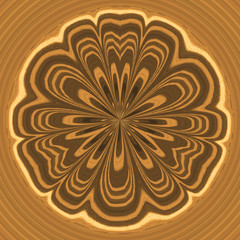 Abstract image, brown flower