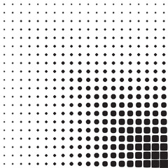 Abstract geometric pattern from figures of different sizes, halftone