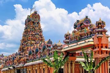 Kuala Lumpur Malaysia - Sri Maha Mariamman Temple Dhevasthanam,  - obrazy, fototapety, plakaty