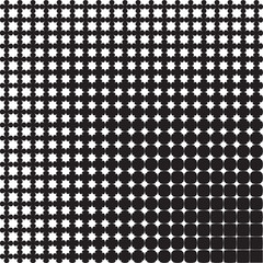 Abstract  geometric pattern from figures of different sizes, halftone