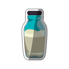 Milk glass bottle vector illustration graphic design