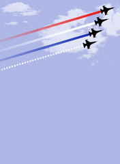 Red White and Blue F-16s