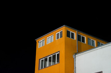 Orange Building in the night
