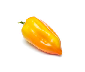Yellow pepper isolated on white background