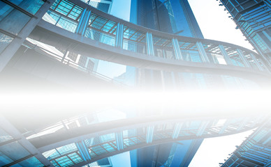 Obraz premium skyscraper reflection concept 