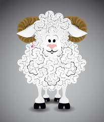 Illustration of creative sheep