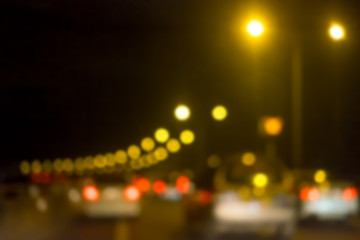 Abstract blur cars running on the street