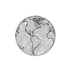 Planet earth geography vector illustration graphic design