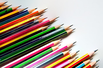 pencils isolated on white background close up