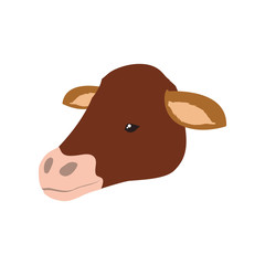 Cow farm animal vector illustration graphic design