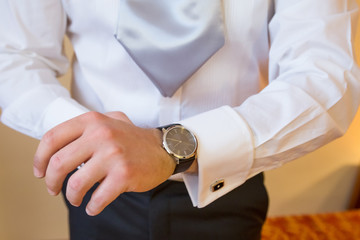 White shirt and cufflink