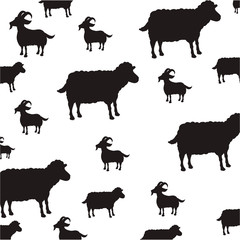 Goat and sheep farm animals vector illustration graphic design