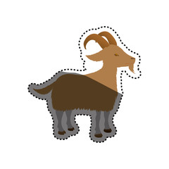 Goat farm animal vector illustration graphic design