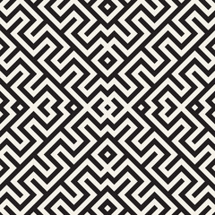 Maze Tangled Lines Contemporary Graphic. Abstract Geometric Background Design. Vector Seamless Pattern.