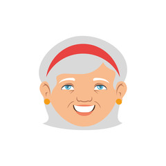 grandmother avatar character icon vector illustration design