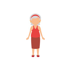 grandmother avatar character icon vector illustration design