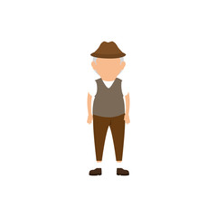 grandfather avatar character icon vector illustration design