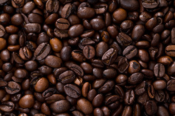 Roasted coffee bean background