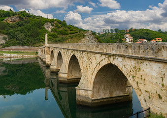 Fototapeta na wymiar Part of the Ottoman Mehmed Pasa Sokolovic Bridge