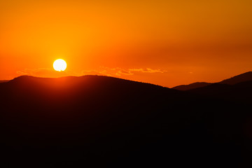 Mirage sunset, fiery sunset sky