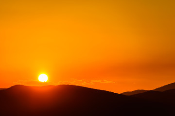 Mirage sunset, fiery sunset sky