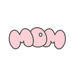 Mothers day cards vintage retro type font.