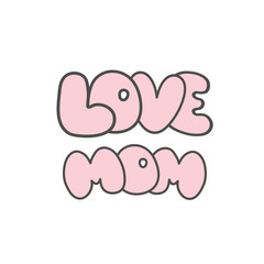 Mothers day cards vintage retro type font.