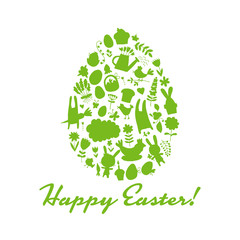 Easter egg, icons collection for your design