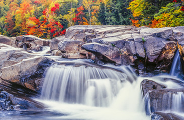 Swift river in Autumn White Mountains, New Hampshire
