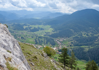 Naklejka premium Landscape from the top of the mountain 1