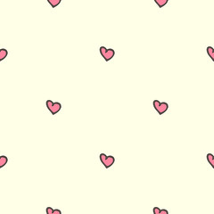Sweet hearts seamless pattern