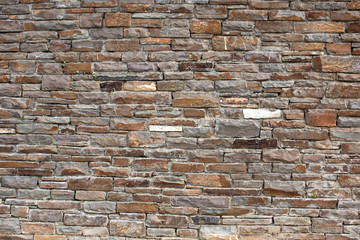 Hintergrund – Natursteinmauermit eckigen Steinen