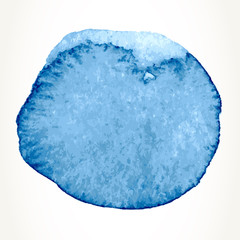 Blue watercolor circle