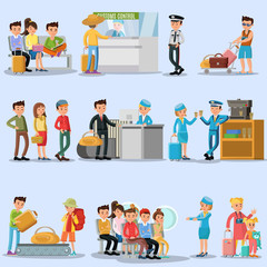 People In Airport Set