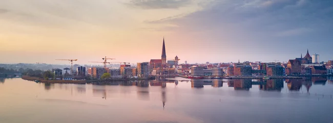 Foto auf Acrylglas Luftbild des Rostocker Stadthafens  © tl6781