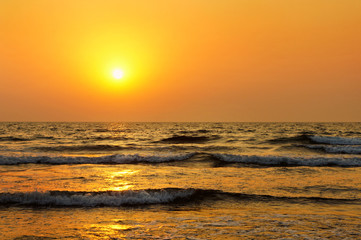Fototapeta premium Sunset in Goa, India