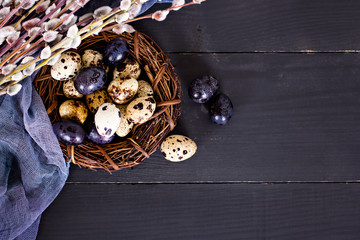 Easter still life. Easter eggs.