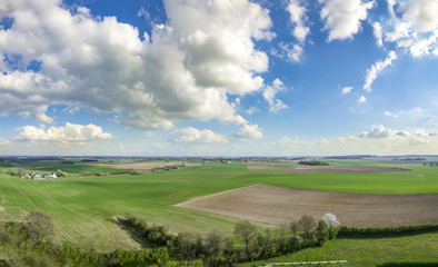 Fototapeta na wymiar Vaterloo. View of the Waterloo plains - Napoleon battle ground. Belgium.