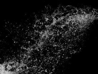 Water Splash On Black Background