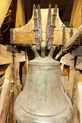 One of the five bells hanging in the Sigismund Tower of the Wawel Cathedral, Cracow, Poland