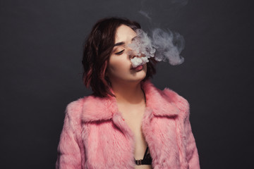 Woman having a smoke