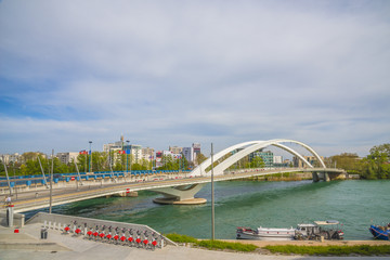 Obraz premium Lyon, la rivière Rhône à Lyon