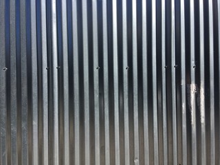 Corrugated iron wall