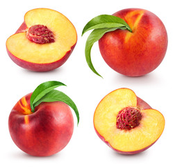 peach fruits isolated