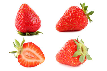 Strawberries isolated on a white background
